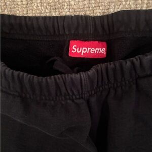 Supreme Black and Silver Sweatpants
